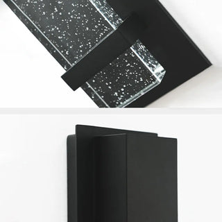 Outdoor Black Geometric Starry Effect Wall Sconce Zawala Image - 8