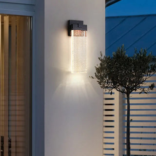 Outdoor Black Rectangular Bubble Crystal LED Wall Zawala Image - 1