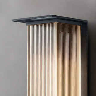 Modern Outdoor Waterproof Black Steel Box Wall Lamp Zawala Image - 12