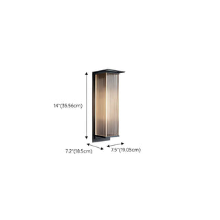 Modern Outdoor Waterproof Black Steel Box Wall Lamp Zawala Image - 17