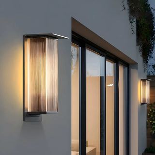 Modern Outdoor Waterproof Black Steel Box Wall Lamp Zawala Image - 3