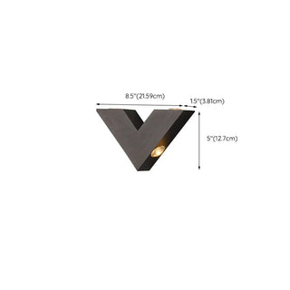 Outdoor Multi-Angle Light Black V-Shaped Wall Lamp Zawala #size