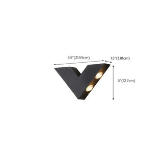 Outdoor Multi-Angle Light Black V-Shaped Wall Lamp Zawala Image - 12