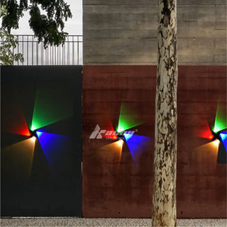 Outdoor Multi-Angle Light Black V-Shaped Wall Lamp Zawala Image - 5