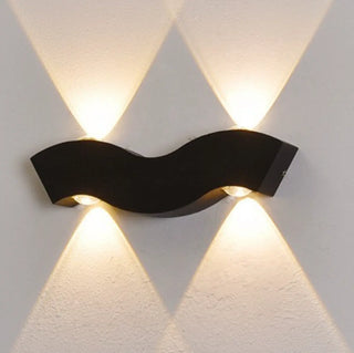 Outdoor Multi-Angle Light Black V-Shaped Wall Lamp Zawala Image - 3