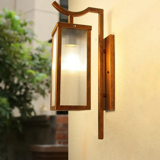 Exterior Bronze Geometric Steel LED Wall Sconces Zawala Image - 1