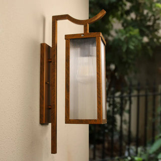 Exterior Bronze Geometric Steel LED Wall Sconces Zawala Image - 13