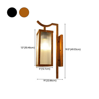 Exterior Bronze Geometric Steel LED Wall Sconces Zawala #size