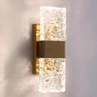 Outdoor Geometric Clear Crystal Up Down Wall Sconce Zawala Image - 10