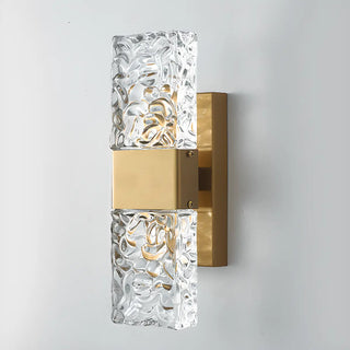 Outdoor Geometric Clear Crystal Up Down Wall Sconce Zawala Image - 12