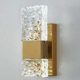 Outdoor Geometric Clear Crystal Up Down Wall Sconce Zawala Image - 8