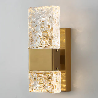 Outdoor Geometric Clear Crystal Up Down Wall Sconce Zawala Image - 9