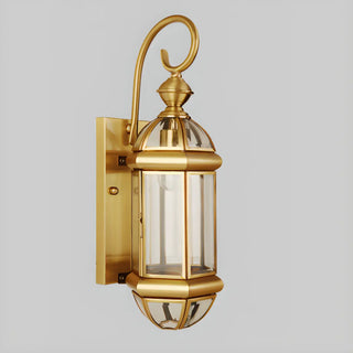 Vintage Brass Outdoor Waterproof Wall Lantern Light Zawala Image - 10