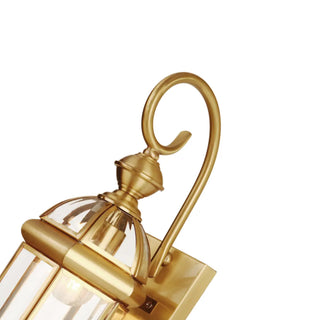 Vintage Brass Outdoor Waterproof Wall Lantern Light Zawala Image - 11