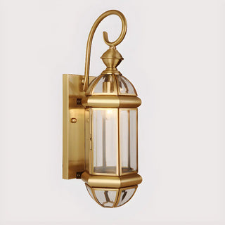 Vintage Brass Outdoor Waterproof Wall Lantern Light Zawala Image - 6