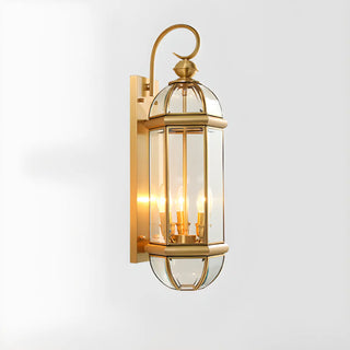 Vintage Brass Outdoor Waterproof Wall Lantern Light Zawala Image - 7