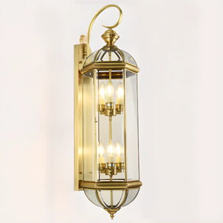 Vintage Brass Outdoor Waterproof Wall Lantern Light Zawala Image - 8