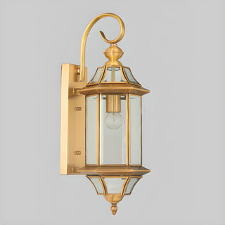 Vintage Brass Outdoor Waterproof Wall Lantern Light Zawala Image - 9