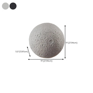 Outdoor Grey Waterproof LED Metal Moon Wall Lamp Zawala #size