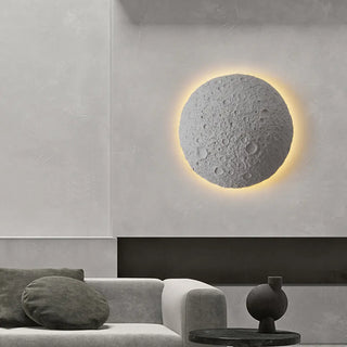 Outdoor Grey Waterproof LED Metal Moon Wall Lamp Zawala Image - 4