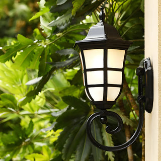 Industrial Black Glass Outdoor LED Wall Lantern Light Zawala Image - 12