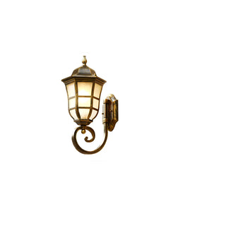 Industrial Black Glass Outdoor LED Wall Lantern Light Zawala Image - 6