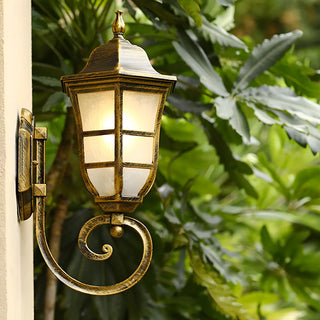 Industrial Black Glass Outdoor LED Wall Lantern Light Zawala Image - 7