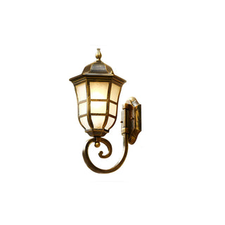 Industrial Black Glass Outdoor LED Wall Lantern Light Zawala Image - 8