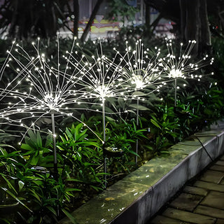 Solar Fiber Optic Garden Fireworks Landscape Lighting Zawala Image - 4