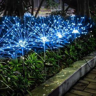Solar Fiber Optic Garden Fireworks Landscape Lighting Zawala Image - 6