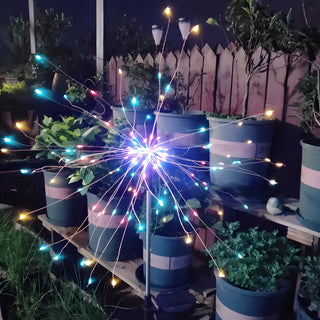 Solar Fiber Optic Garden Fireworks Landscape Lighting Zawala Image - 9