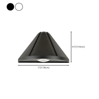 External Waterproof Modern Cone Metal Wall Sconce Zawala #size