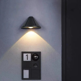 External Waterproof Modern Cone Metal Wall Sconce Zawala Image - 2