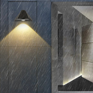 External Waterproof Modern Cone Metal Wall Sconce Zawala Image - 3