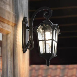 Waterproof Black Lantern LED Outdoor Wall Sconce Zawala Image - 3