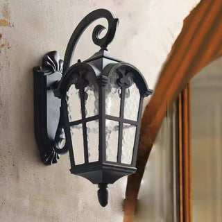 Waterproof Black Lantern LED Outdoor Wall Sconce Zawala Image - 4