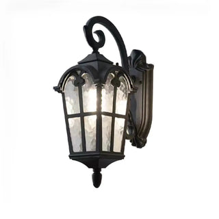 Waterproof Black Lantern LED Outdoor Wall Sconce Zawala Image - 5