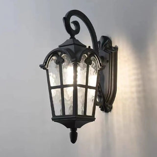 Waterproof Black Lantern LED Outdoor Wall Sconce Zawala Image - 9