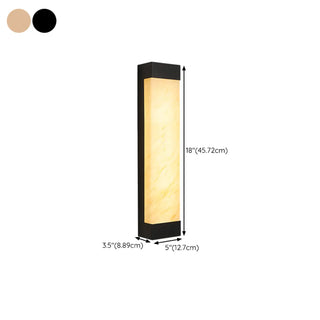 Modish Rectangle Outdoor Wall Light Black Warm Light Zawala #size
