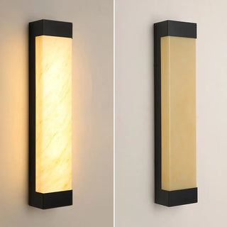 Modish Rectangle Outdoor Wall Light Black Warm Light Zawala Image - 5