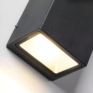 Modern Geometric Metal Outdoor Up Down Wall Light Zawala Image - 10