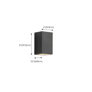Modern Geometric Metal Outdoor Up Down Wall Light Zawala #size