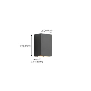 Modern Geometric Metal Outdoor Up Down Wall Light Zawala Image - 14
