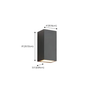 Modern Geometric Metal Outdoor Up Down Wall Light Zawala Image - 15