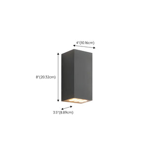 Modern Geometric Metal Outdoor Up Down Wall Light Zawala Image - 16