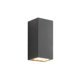 Modern Geometric Metal Outdoor Up Down Wall Light Zawala Image - 7
