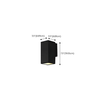 Rectangular Black LED Outdoor Up Down Wall Lights Zawala Image - 15