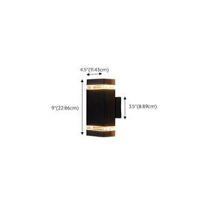 Rectangular Black LED Outdoor Up Down Wall Lights Zawala Image - 17