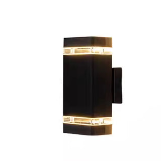 Rectangular Black LED Outdoor Up Down Wall Lights Zawala Image - 5