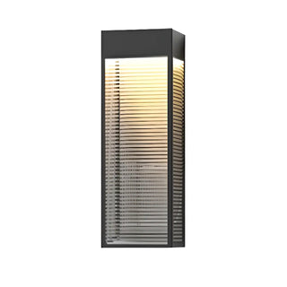Outdoor Ribbed Glass Vertical Waterproof Wall Light Zawala Image - 10